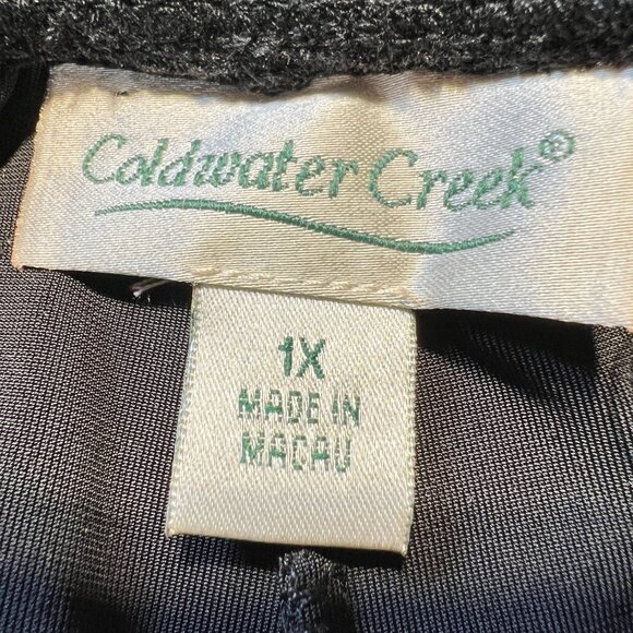 Coldwater creek 1X Black Velvet Pants Whimsy-Goth Glam - Picture 3 of 8